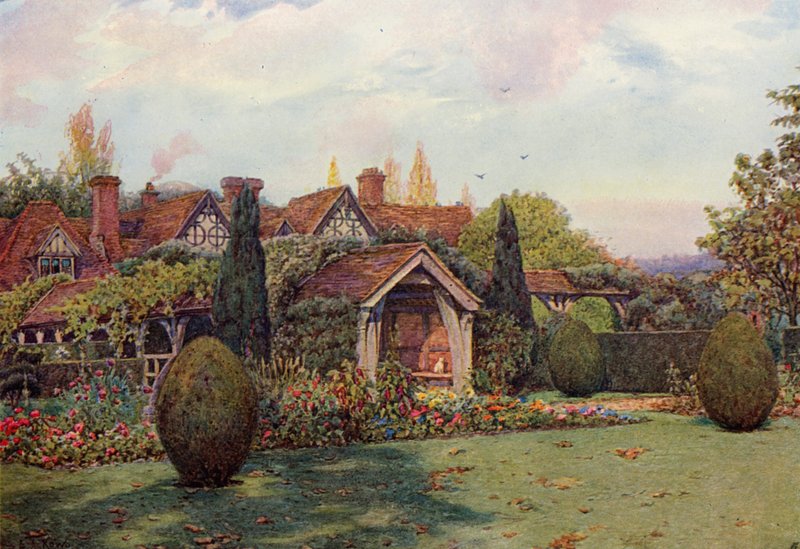 Great Tangley Manor, Surrey door Ernest Arthur Rowe