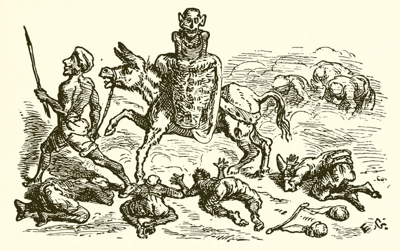 De ezel die een afgod draagt door Ernest Henry Griset