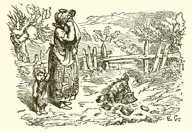 Het meisje en de melkkan door Ernest Henry Griset