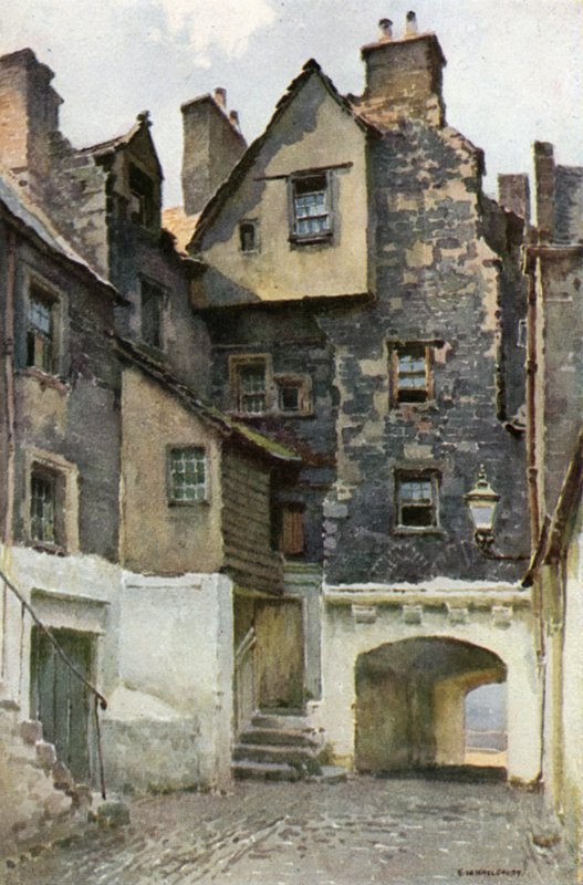 In Bakehouse Close: residentie van de Markies van Huntly door Ernest William Haslehust