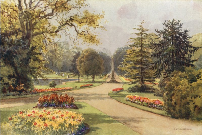 In de Jephson Gardens, Leamington door Ernest William Haslehust