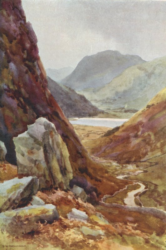 Kirkstone Pass en Brothers Water door Ernest William Haslehust