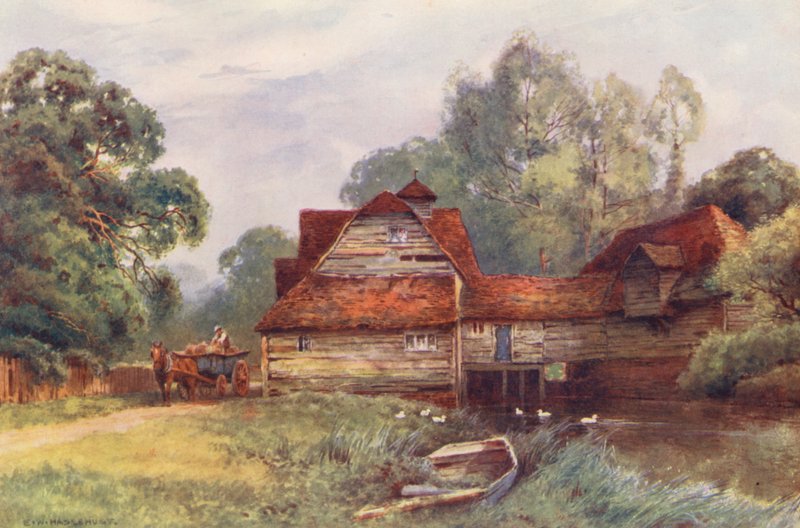 Rivier de Theems: Mapledurham Mill door Ernest William Haslehust