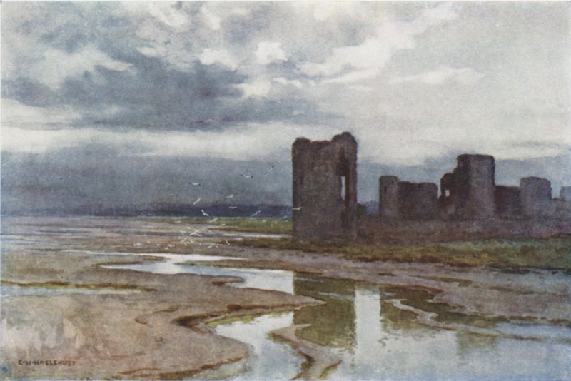 Sands of Dee, Flint Castle door Ernest William Haslehust