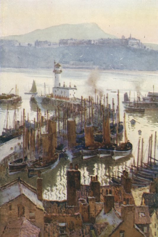 De Haven vanaf de Oude Stad door Ernest William Haslehust