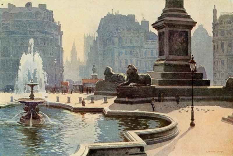Trafalgar Square door Ernest William Haslehust