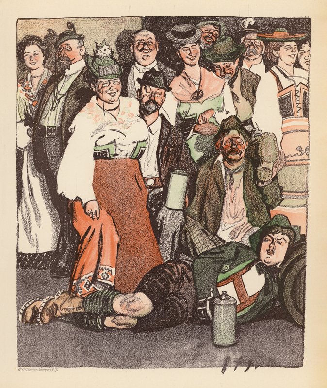 Illustratie voor Berliner Balle van Rideamus door Ernst (after) Heilemann