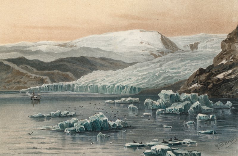 Tyndall Gletsjer, noordwest Groenland door Ernst Heyn