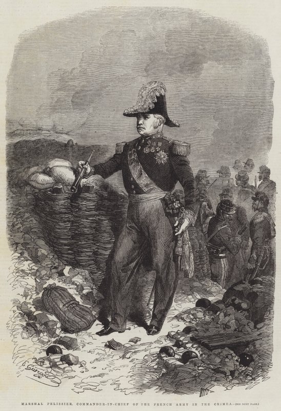 Maarschalk Pelissier, opperbevelhebber van het Franse leger in de Krim door Eugen von Guerard