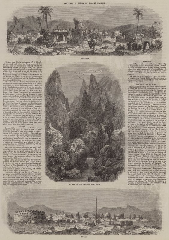 Schetsen in Perzië door Eugene Flandin