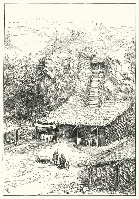 Arische woning in het oude India door Eugene Emmanuel after Viollet le Duc