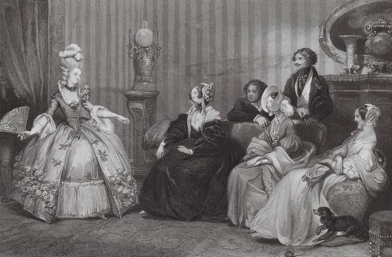 Gekleed voor het Opera Bal door Eugene Louis (after) Lami