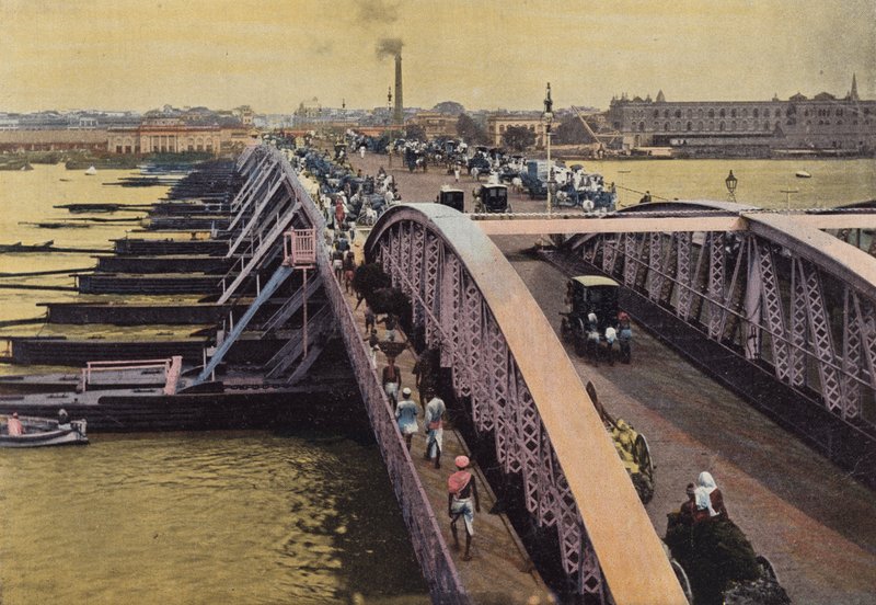Calcutta, Brug over de Hooghly door European Photographer
