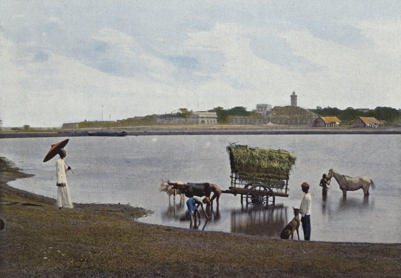 Ceylon, een doorwaadbare plaats voor Colombo door European Photographer
