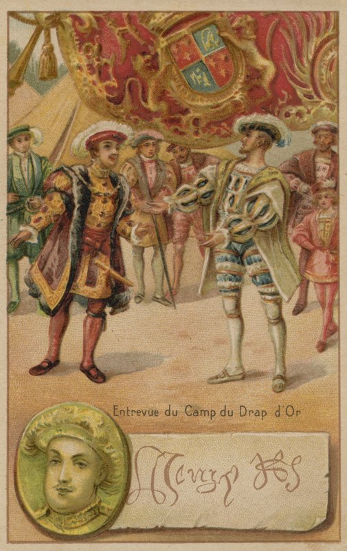 Ontmoeting van Hendrik VIII van Engeland en Frans I van Frankrijk op het Veld van het Gouden Laken, 1520 door European School