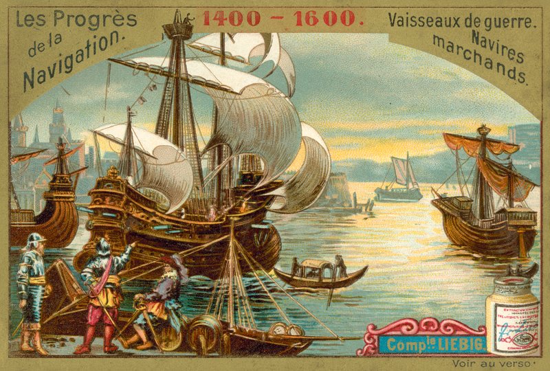 Koopvaardijschepen en Oorlogsschepen van 1400-1600 door European School