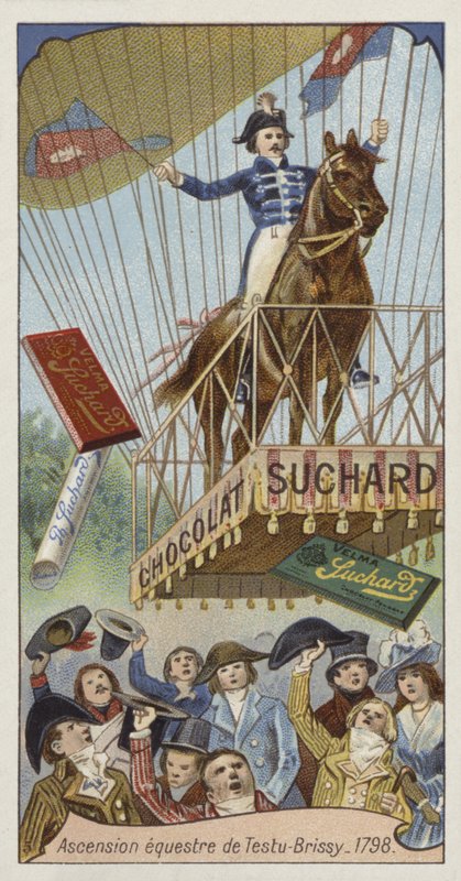 Ballonvlucht van Pierre Testu-Brissy te paard, Parijs, 1798 door European School