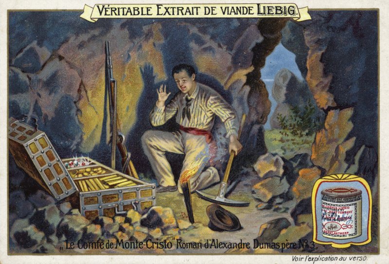 Scène uit De Graaf van Monte Cristo, door Alexandre Dumas door European School