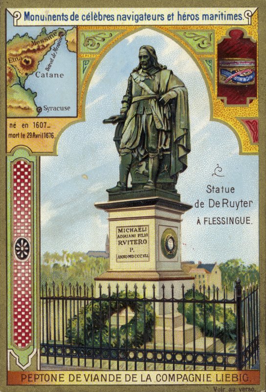 Standbeeld van Michiel de Ruyter, Nederlandse admiraal, Vlissingen, Nederland door European School