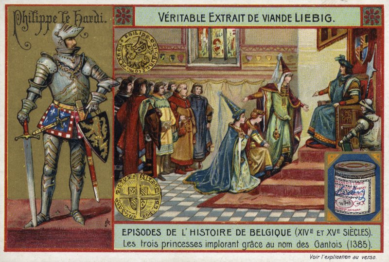 De drie prinsessen smeken om genade voor het volk van Gent, 1385 door European School