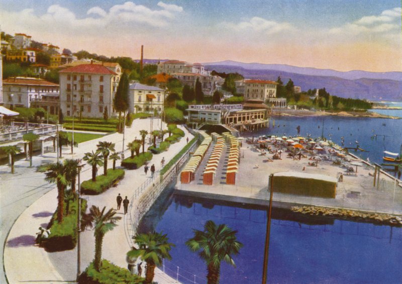 Abbazia, nu Opatija in Kroatië: Slatina en Savoia Strand door European Photographer