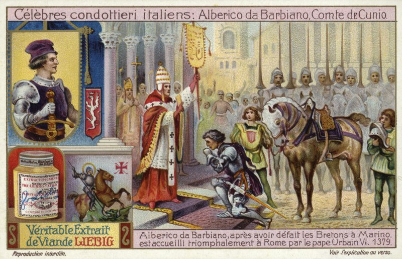 Alberico da Barbiano, Graaf van Cunio door European School