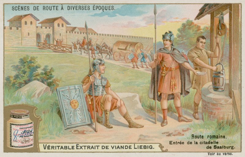 Oude Romeinse weg naar het fort van Saalburg door European School