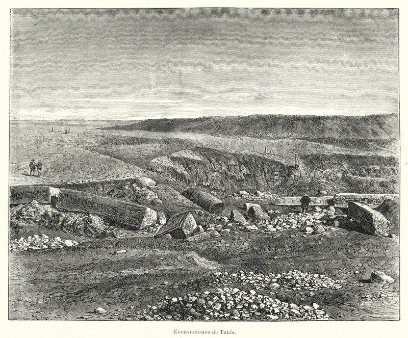 Archeologische opgravingen van de oude Egyptische stad Tanis door European School