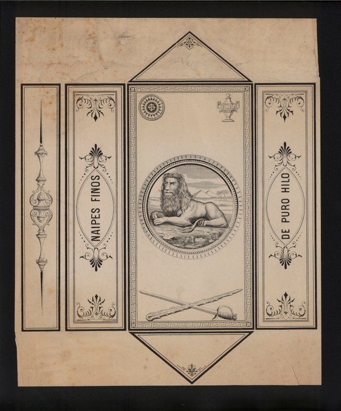 Kunstwerk voor speelkaarten (litho) door European School