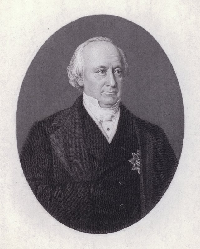 Christian Karl Josias von Bunsen, Duitse diplomaat en geleerde (gravure) door European School