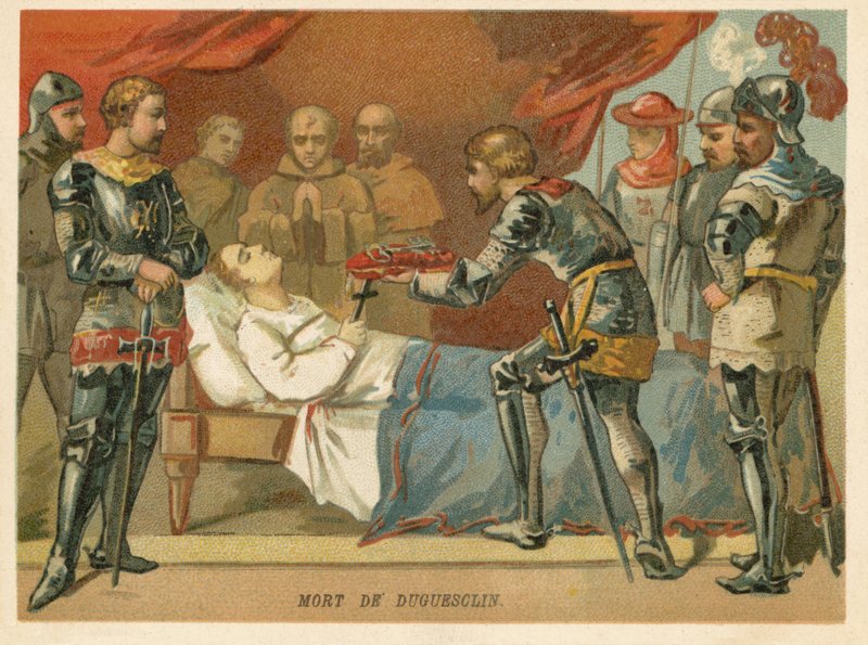 De dood van Bertrand du Guesclin, Franse militaire commandant, 1380 door European School