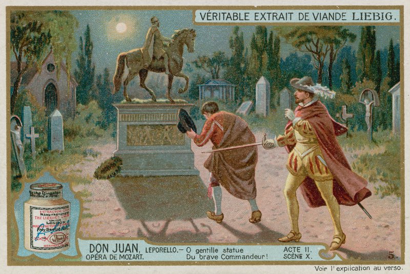 Don Giovanni nodigt het standbeeld van de Commendatore uit voor het diner door European School