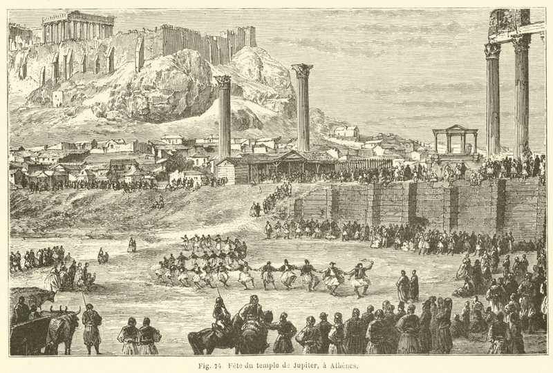 Feest van de tempel van Jupiter, in Athene door European School
