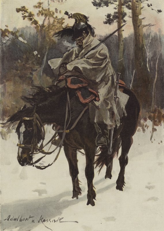 Franse Cuirassier op wacht (1812) door European School