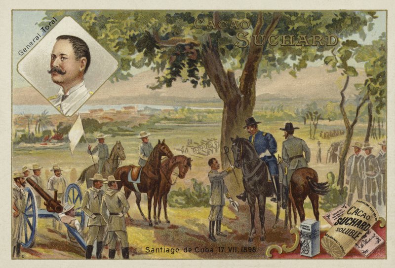 Generaal Toral en de overgave van de Spanjaarden na de Belegering van Santiago de Cuba, Spaans-Amerikaanse Oorlog, 17 juli 1898 door European School