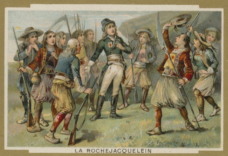 Henri de la Rochejacquelein spreekt zijn soldaten toe, Vendee-opstand, Franse Revolutie door European School