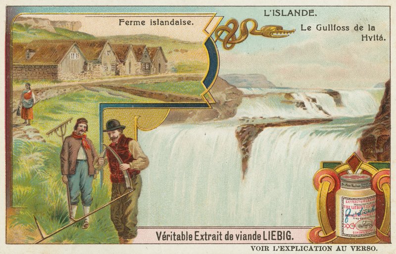 Een IJslandse boerderij en de Gullfoss (Gouden Waterval) op de Hvita door European School