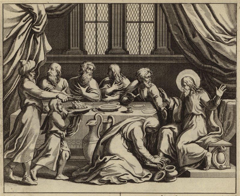 Jezus Christus gezalfd door een zondige vrouw in het huis van Simon de Farizeeër door European School