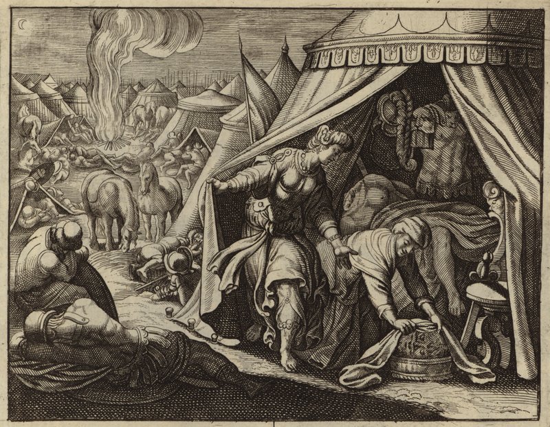 Judith met het onthoofde hoofd van Holofernes door European School