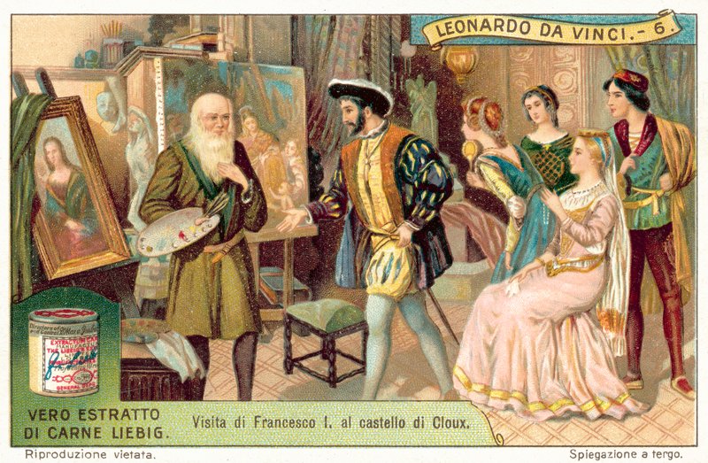 Koning Frans I van Frankrijk bezoekt Leonardo da Vinci in Clos Lucé door European School