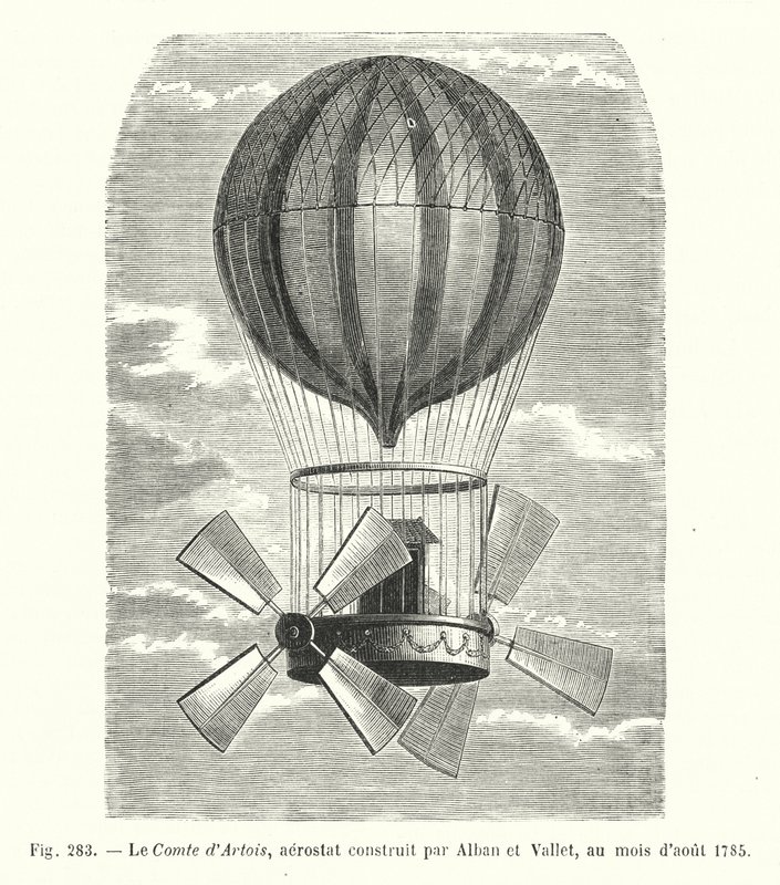 De graaf van Artois, luchtschip gebouwd door Alban en Vallet, augustus 1785 door European School