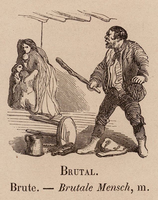 Het geïllustreerde woordenboek: Brutaal; Brute; Brutale mens door European School