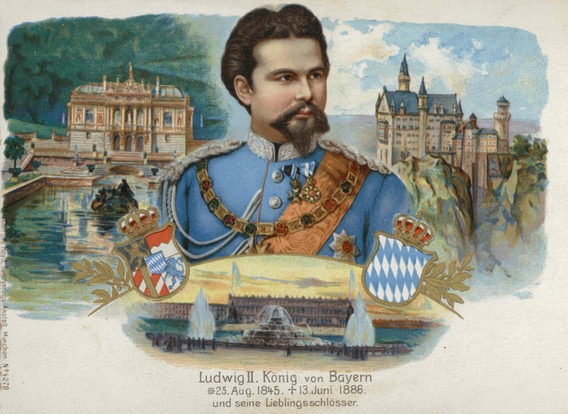 Ludwig II, Koning van Beieren, en zijn favoriete kastelen door European School