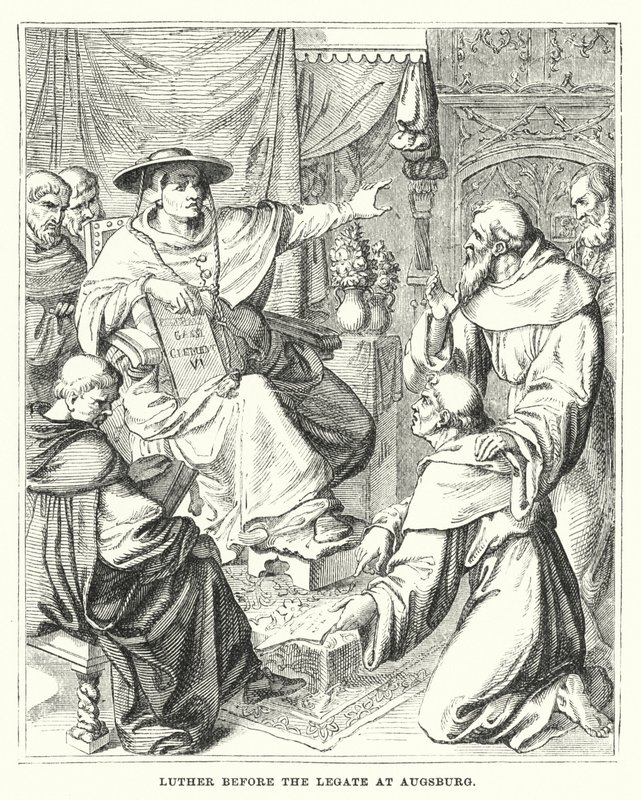 Luther voor de legaat in Augsburg door European School