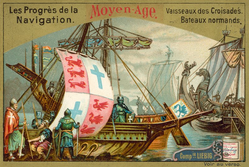 Normandische en kruisvaarderschepen uit de middeleeuwen door European School