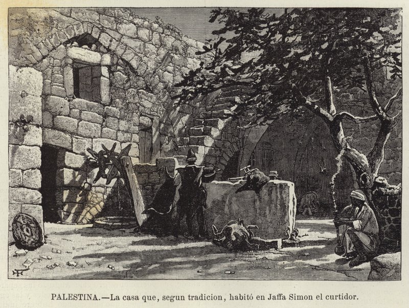 Palestina, Het huis dat volgens de traditie in Jaffa werd bewoond door Simon de leerlooier door European School