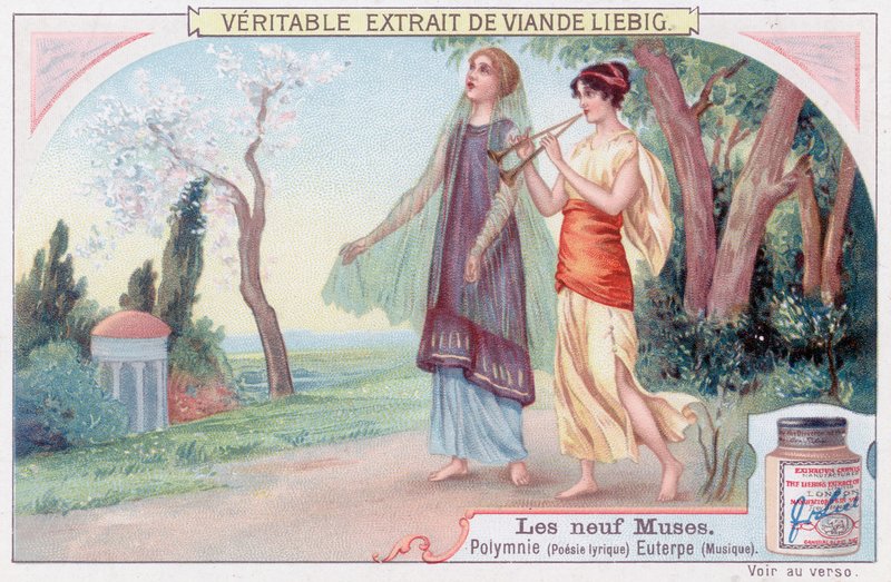 Polyhymnia (lyrische poëzie) en Euterpe (muziek) door European School
