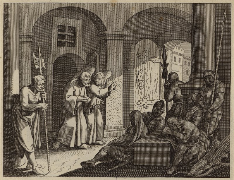 St. Petrus bevrijd uit de gevangenis door een engel door European School
