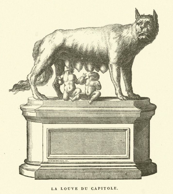 De Capitolijnse Wolvin, bronzen beeld van de wolvin die Romulus en Remus, de stichters van Rome, zoogt door European School