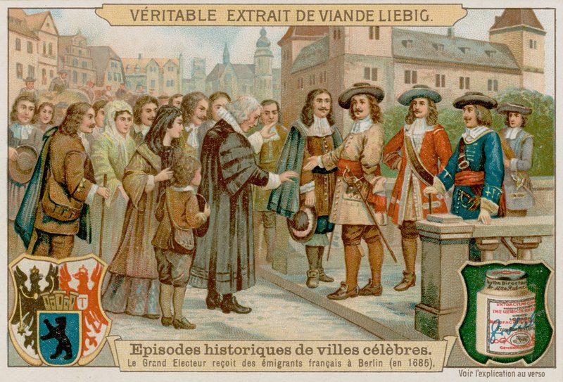 De Grote Keurvorst vaardigt het Edict van Potsdam uit in 1685, waardoor verbannen Franse protestanten naar Berlijn mogen komen door European School